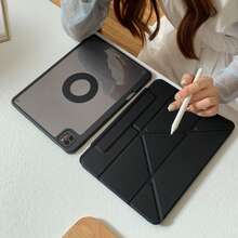 Ốp bảo vệ máy tính bảng 3 trong 1 tối giản, màu trơn, có nam châm, dễ thương, tương thích với Apple iPad thế hệ thứ 11, iPad Pro phiên bản mới 2025, iPad thế hệ thứ 10, iPad Air 7/6, 11 inch, có khe cắm bút cảm ứng, chống cong vênh, ốp bảo vệ máy tính bảng thời trang dành cho nữ. - Nhiều màu - Xem 5