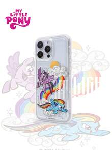 1pc Luxury & Elegant My Little Pony Graphic Air Cushion Transparent Phone Case, Officially Licensed, Compatible With IPhone 16/16 Pro/16 Plus/16 Pro Max, 17/17 Pro/17 Pro Max, 15/15 Pro/15 Plus/15 Pro Max, 14/14 Plus/14 Pro Max, 13/13 Pro/13 Pro Max, 12/11/X/XR/XS Max, Galaxy S25 Ultra, S24 FE, S23 Plus, S22, S21, S20 FE, A Cute Christmas Essential Smartphone Protective Cover - Clear - View 4