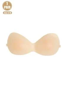 Ultraleichter Frauen Einteiler Klebebrusthalter, mit Rückenschulterriemen Design, löst sich nicht ab, feste Nippelabdeckungen, unsichtbare und nahtlose BH-Pads, unsichtbarer BH, Damen Unterwäsche, formt die Brüste, verhindert seitliches Ausweichen, verhindert Durchhängen, geeignet für Reisen, Urlaub, Strand, Bikini, Hochzeitskleid, Kleid - Verschiedenfarbig - Übersicht 11