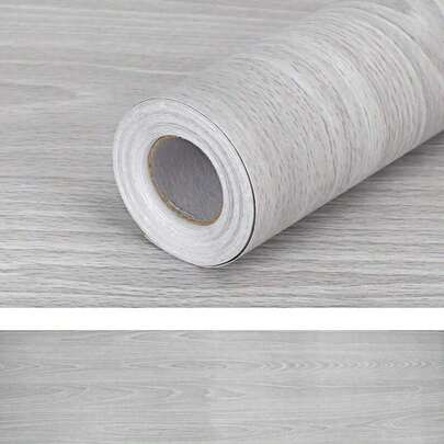 1 Roll Of Dark Brown Wood-Grain PVC Wallpaper Waterproof And Moisture-Proof Self-Adhesive And Removable Just Peel Off The Back Adhesive And It Can Be Pasted. It Is Suitable For Kitchen Countertops Cabinets Tabletops Drawer Linings Furniture Renovation And Decoration Bedrooms Living Rooms Dormitory Background Walls And Home Decoration Walls DIY Installation Is Simple And The Wallpaper Can Be Cut At Will17.7inX39.3/118.1/196.8in