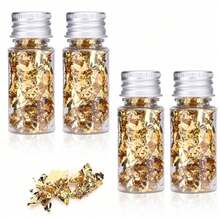 24K食用金箔，金箔片，适用于蛋糕装饰、牛排装饰、烹饪、饮品、食品、甜点等。 - 彩色 - 查看 13