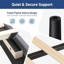 Allewie Full/Queen/King Size Bed Frame With Adjustable Velvet Upholstered Headboard, Rivet-Style Nailhead Trim Detail Platform Bed Frame, Wooden Slat Support, No Box Spring Needed, Easy Assembly, Grey - 灰色 - 查看 7