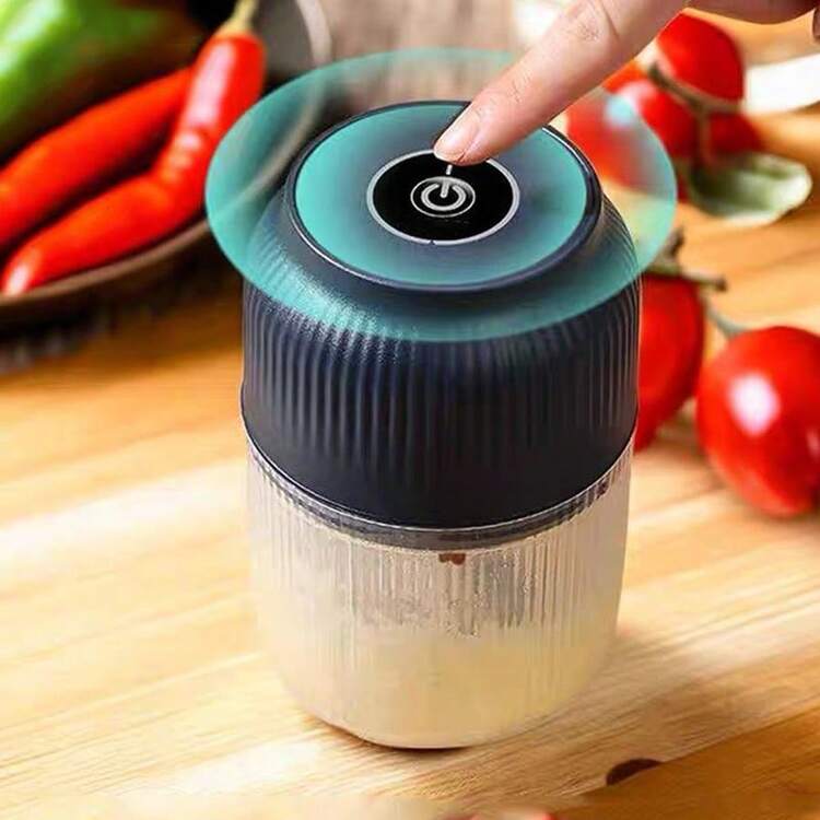 1 Piece Mini Food Processor For Chopping Garlic. Easy To Operate, It Can Effortlessly Chop Garlic Into A Smooth Paste. It Has Powerful Functions, Is Convenient To Use And Easy To Clean, And Is Suitable For Modern Kitchens. - 黑色 - 查看 2