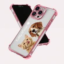 1个可定制宠物照片DIY手机壳,带可移除背景、电镀边角保护、高清UV印刷、防震,兼容苹果17Air/16promax/16pro/15promax/14promax/13promax/13pro/15pro,兼容三星/A05/A04/A11/A24/A25/A26/A33/A12/A13/A14/A15/A52/A54/A55、S23Ultra/S24Ultra/A52S/13C/A15,兼容荣耀X6A/X7B/X8B/X6,SAM,兼容红米手机 - 适合个性化定制、日常使用或作为礼物 - 粉色 - 查看 6