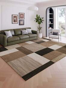 Alfombra decorativa de lujo con diseño de patchwork, hecha de material de lana sintética para sala de estar, sofá, dormitorio, mesita de noche, comedor, cocina, cojín de silla de oficina, entrada, manta de picnic al aire libre, manta de camping - gris oscuro - Ver 14