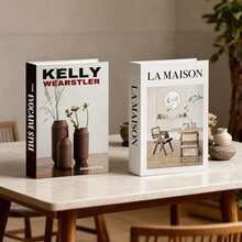 3 قطع كتب زخرفية مزيفة بطراز قديم، دعامة لرف الكتب، المقهى، الفندق، التصوير الفوتوغرافي، الأفلام/الفيديو - متعدد الألوان - مشاهدة 10