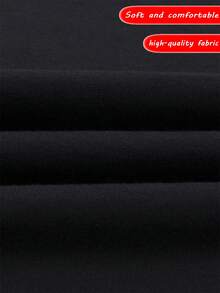 Funny Z-Generation Gag T-Shirt For Men - Chinese Characters And Cute Cat With Hat Print, Short Sleeve - Suitable For Daily And Special Occasions - Regular Fit, Round Neck, Suitable For Youth And Adults,  Casual Wear, Travel Outfit, Funny Aesthetic Breathable Fabric Short Sleeve Tops, Youth Fashion - 黑色 - 查看 3