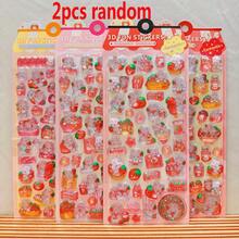 1pc/2pcs Random Cartoon 3D Rabbit Stickers, Cute DIY Mini Kawaii Dimensional Stickers For Scrapbooking, Phone Cases, Crystal Stickers - Multicolor - View 8
