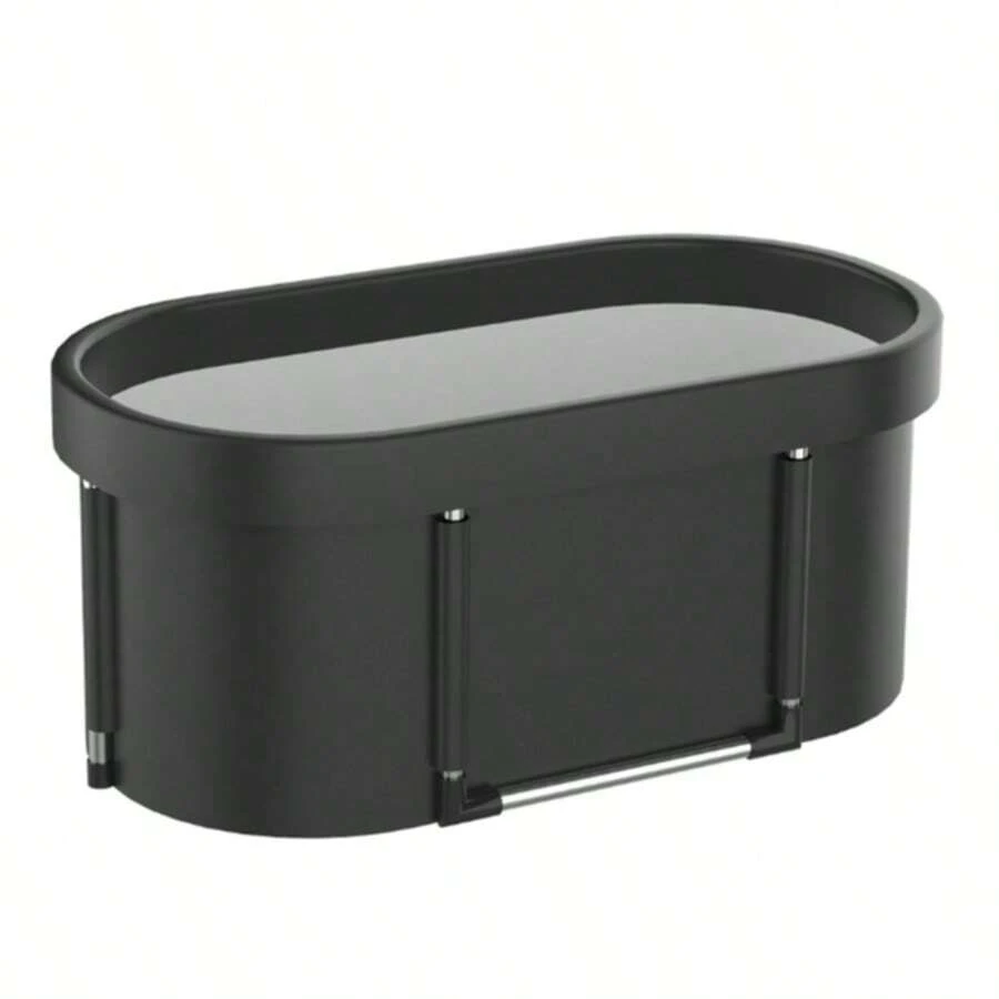 Oval Foldable Ice Bath Tub For Athletes: Portable Tub For Home Gym & Outdoor Training - Black - View 1