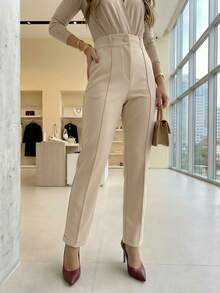 Women Pants - Màu be - Xem 6