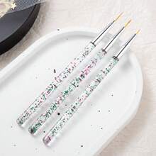 3Pcs/Set Nail Brush Nail Art Liner Brush Acrylic UV Gel Drawing Brush Line Grid Painting Pen Manicure Tools Nail Art Tool Set - Multicolor - View 7