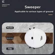 1000Pa Powerful Suction Electric Sweeping Robot, Automatic Cleaning Vacuum Cleaner For Home & Office Floors, Wet & Dry Dual-Use Floor Cleaning Machine - Multicolor - View 7