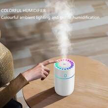 1pc Colorful Mini Humidifier, Two-In-One Smart Car Humidifier And Aroma Lamp, USB Powered, Equipped With Seven-Color Ambient Light, Car Air Freshener, Portable Essential Oil Diffuser, Suitable For Various Occasions. - Multicolor - View 10