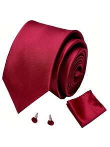 3pcs/Set Men's Tie Set, Multi-Pattern Design, Fashionable And Elegant, Suitable For Dances, Dates, Business Meetings, Weddings, Holidays And Other Occasions - Color Mixing - View 8