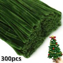100/200/300/500/1000pcs Military Green Flocked Sticks - Multipurpose Tubular Cleaning Swabs Suitable For Various DIY Craft Projects, Bulk Packaging Sizes Available - Army Green Pipe Cleaners - View 14