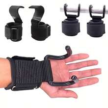 1pc Fitness Weightlifting Palm Protector Pull-Up Wrist Strap Gym Equipment Strength Training Hook, Non-Chafing Assist Hook - Multicolor - View 2