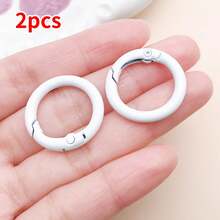 2pcs Mixed 24mm Round Spring Clasp Sets For DIY Bracelets, Necklaces & Earrings - Jewelry Making Supplies - Multicolor - View 15