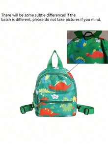 Cartoon Dinosaur Nylon Cute Backpack - Yellow - View 5