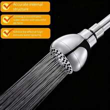 3-Inch Anti-Clogging Anti-Leakage Fixed Shower Head With Adjustable Rotatable Chrome-Plated Brass Ball Joint, Providing A Comfortable Shower Experience - A - View 8