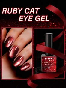 10ml JTING Valentine 10colors Ruby Cat Eye Gel Polish Red Color Magnetic Cat Eye Gel Collection Uv Gel Nail Polish Salon Nail Supplies For Home Manicure DIY And Nail Art Salon - Multicolor - View 3
