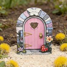 1.0cm Thick Mini Fairy Door Decor Ornament, Fairy Door Shaped, Suitable For Outdoor Garden Yard Lawn, Fantasy Theme Micro Landscape Decor, Outdoor & Garden Supplies, Gardening Ornament (Double-Layer Craft) - JLM021 - View 9