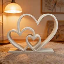 1pc 3D Printed Love Statue Home Decoration Statue Interior Decoration Ideal Gift - 白色 - 查看 1