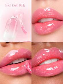 Dasique Glossy Lip Gloss, High-Shine Non-Sticky Moisturizing Lip Makeup, Y2K Fashionable Rose Girl Party Travel Daily Best Color Charm Atmosphere Holiday Essential, Women's Makeup Gift Christmas Gift Rose Girl Best Color Charm Atmosphere Back To School - #18 Cold Pink - View 5