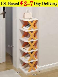 50/10/2/1 Pcs Adjustable Shoe Rack - Plastic Multi-Tier Shoe Shelf With Clear Plastic Shelves, Space-Saving Home Entryway, Closet And Bedroom Design, Easy Assembly, No Tools Required, Shoe Storage Organizer, Compact Shoe Rack, Sturdy - Multicolor - View 3