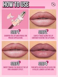 MISSLYN 丝滑唇线笔，顺滑易涂，持久显色，精准勾勒唇形，防晕染，一笔成型，丝滑柔润，打造立体唇妆，木质笔身设计，经典铅笔造型，中等硬度笔芯，适合初学者使用。 - #138 - 查看 8