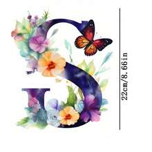 1pc/2pcs/3pcs Letter S Flower Heat Patch, Durable Long-Lasting Heat Transfer Sticker For DIY T-Shirt, Sweatshirt, Jeans, Hoodie, Backpack, Jacket, Handbag, Pillow - L - View 3