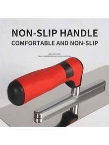 Stainless Steel Plastering Trowel Plaster Finishing Wall Tile Flooring Plaster Trowel Bricklayer Construction Tools - Stainless Steel Trowel With Red Handle - View 5