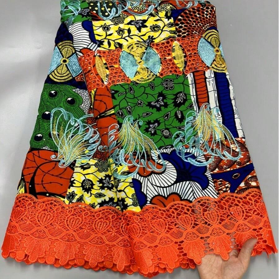 African Sequins Lace Fabric 2026 High Quality Lace Embroidery French Nigerian Beaded Mesh Fabric For Women Wedding Party Dress Sewing Material - A - View 1