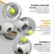 Comedero Interactivo para Perro con Pelotas, Juguete de Recompensa y Estimulación Mental Adir 12091 - Blanco - Ver 3