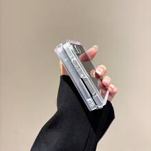 1pc Cream Color Butterfly Folding Screen Phone Case For Samsung Galaxy Z Flip7/Z Flip6/Z Flip5/Z Flip4/Z Flip3, Anti-Drop Protective Cover - White - View 7