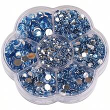 5000颗/盒,2毫米、3毫米、4毫米、5毫米、6毫米,5种尺寸,果冻糖果色,透明AB水晶珠,花形盒,圆形平底水钻,多色水晶宝石,非热熔DMC珠宝珠,玻璃石,3D钻石图案设计配件,闪亮美甲贴纸,适用于衣服、包包、鞋子、杯子、手机壳、手工艺品、DIY装饰。 - AB Colors - 查看 77