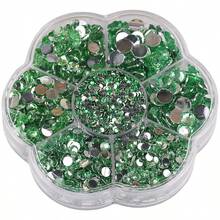 5000颗/盒,2毫米、3毫米、4毫米、5毫米、6毫米,5种尺寸,果冻糖果色,透明AB水晶珠,花形盒,圆形平底水钻,多色水晶宝石,非热熔DMC珠宝珠,玻璃石,3D钻石图案设计配件,闪亮美甲贴纸,适用于衣服、包包、鞋子、杯子、手机壳、手工艺品、DIY装饰。 - AB Colors - 查看 56
