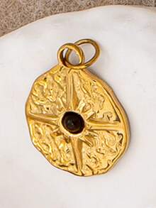 1 Pc 18K Gold Plating Stainless Steel Carabiner Chain Necklace With Heart Bow Moon Flower Pendant, Interchangeable DIY Charm Necklaces, Water Proof - Multicolor - View 19