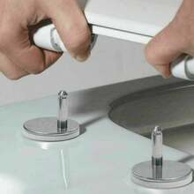 Soft Close Square Toilet Seat Quick Release Anti-Bacterial Adjustable Heavy Duty - A - View 4