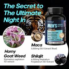 Quit mood Men's Energy Supplement 29020MG Extra Strength 20-In-1 With Goat , Maca, Oyster Extract & Ashwagandha - 60 Capsules - 180 Capsules/Bottle - View 1
