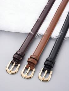 Thắt lưng nữ khóa hợp kim vàng tối giản, đa năng, dây đeo mảnh thời trang, phù hợp cho đi làm, hẹn hò, thường ngày, thể thao, công sở - Phù hợp cho mùa xuân, hè, thu, đông, có thể phối với quần jeans, chân váy, đầm, món quà lý tưởng cho ngày Valentine, sinh nhật, kỷ niệm. - Nhiều màu - Xem 6