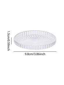 1 Pc/Set Glass Tray-Style Candle Holder. Light Luxury Retro Style Candlestick Holder. - one-size - View 7