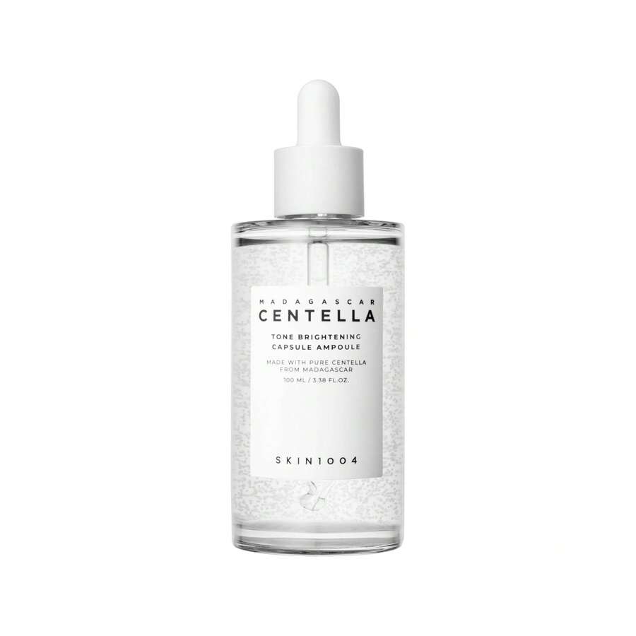 SKIN1004 Sérum Facial lluminador Madagascar CentellaTone Brightening Capsule Ampoule Jumbo100ML,Tónico ligero y potente, infundido conMadeWhite, un ingrediente hecho de extractosde centella asiática de Madagascar y niacinamidapara beneficios de iluminación