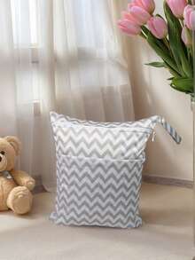 Cloth Diaper Wet Dry Bags ,Waterproof And Dirt-Resistant Wet Bag,Waterproof Reusable With Two Zippered Pockets Travel Beach Pool Daycare Soiled Items Yoga Gym Bag ,Home And Travel Storage, Laundry Bag - Multicolor - View 3