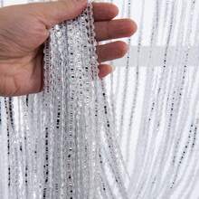 1 pieza Cortina divisoria minimalista en forma de S, cortina colgante divisora de ambientes para sala de estar/entrada - 1PC - Ver 6