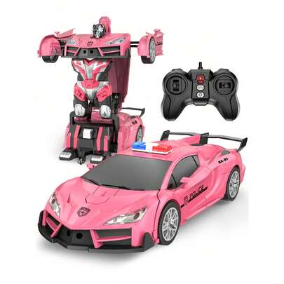1pc 2.4GHz Transformable Remote Control Car, Transforming RC Robot Car, One-Key Transformation 360° Rotation And Drift Car Toy Gift, Suitable For 3-5, 4-7, 8-12 Years Old Boys, Birthday Gift, New Year Gift, Gift Exchange, Easter Gift