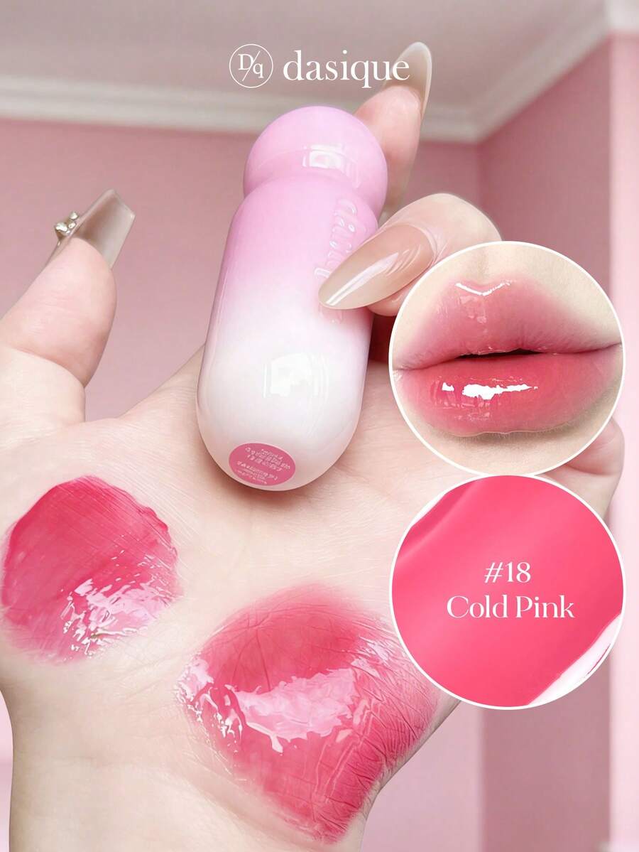 Dasique Glossy Lip Gloss, High-Shine Non-Sticky Moisturizing Lip Makeup, Y2K Fashionable Rose Girl Party Travel Daily Best Color Charm Atmosphere Holiday Essential, Women's Makeup Gift Christmas Gift Rose Girl Best Color Charm Atmosphere Back To School