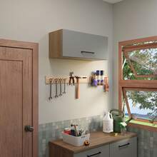 Armario Aéreo Multiuso Madesa Agata 80cm Marrón/Gris 02 - Multicolor - Ver 9