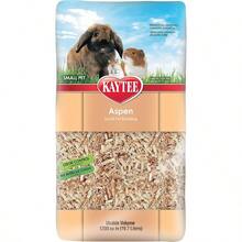 19 litros de Cama para mascotas pequeñas Aspen para conejillos de indias, conejos, hámsteres, gerbos y chinchillas - 19,7 litros + bronceado - Ver 1