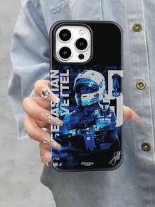 Selected F1 Sebastian Vettel Printed All Inclusive Mixed Color Phone Case Suitable For IPhone17PRO MAX/17 AIR/15ProMax/16PROMAX/GalaxyS22/S23/S24/S23 Plus/S24 Ultra/S25/A15/A33/A23  A Must-Have For Daily Commuting - Anti Fading, Immaculate, Holy Mother's Day, Independence Day Gift, Valentine's Day, Birthday Gift For Family And Friends. - White - View 5