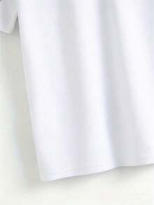 Men's Casual Fashion Printed Drawstring Breathable Hooded Short-Sleeve T-Shirt - 白色 - 查看 6